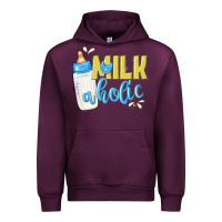 Mauve Wine milkaholic boys Urban Hoodie - NancyCooperArtShop