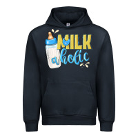 Navy milkaholic boys Urban Hoodie - NancyCooperArtShop