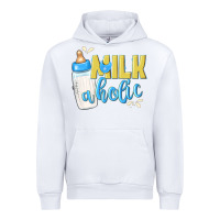 White milkaholic boys Urban Hoodie - NancyCooperArtShop