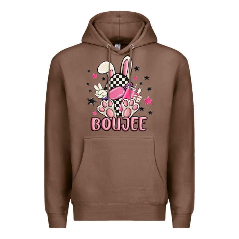 Boujee Checkered Easter Bunny Egg Trending Premium Hoodie by MaliasSmallBusiness | Teevron