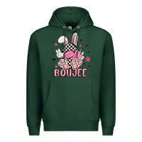Sports Green boujee checkered easter bunny egg trending Premium Hoodie - MaliasSmallBusiness