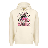 Tofu boujee checkered easter bunny egg trending Premium Hoodie - MaliasSmallBusiness