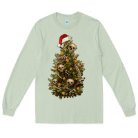 Matcha Skeleton merry christmas tree Long Sleeve Tee - RanaPortraitStore