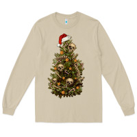Mushroom Skeleton merry christmas tree Long Sleeve Tee - RanaPortraitStore