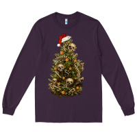 Plum Skeleton merry christmas tree Long Sleeve Tee - RanaPortraitStore