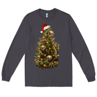Smoke Skeleton merry christmas tree Long Sleeve Tee - RanaPortraitStore