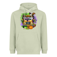 Matcha halloween school bus Heavyweight Hoodie - AdoDesignShop