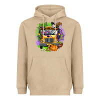 Mushroom halloween school bus Heavyweight Hoodie - AdoDesignShop