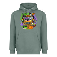 Sage halloween school bus Heavyweight Hoodie - AdoDesignShop