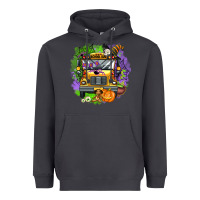 Smoke halloween school bus Heavyweight Hoodie - AdoDesignShop