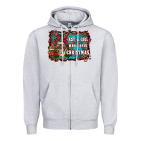 Heather Grey just a girl who loves christmas Zipper Hoodie - RanaPortraitStore
