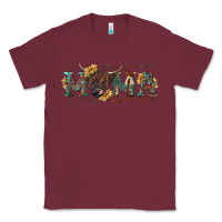 Burgundy western mama with highland cow Classic Tee - RanaPortraitStore