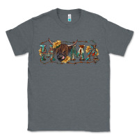 Charcoal Heather western mama with highland cow Classic Tee - RanaPortraitStore