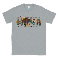 Heather Grey western mama with highland cow Classic Tee - RanaPortraitStore