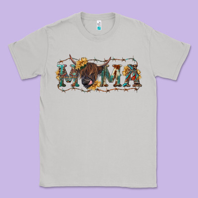 Western Mama With Highland Cow Classic Tee Designed By Ranaportraitstore