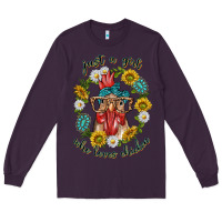 Plum just a girl who loves chicken with sunflowers and gemstone Long Sleeve Tee - texasbilliewilder