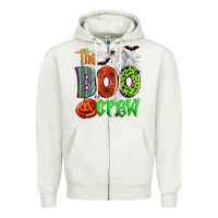 Oatmeal Heather the boo crew Zipper Hoodie - Zillion Design Studio