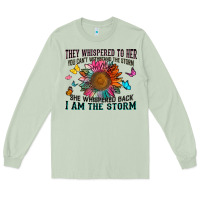 Matcha they whispered to her you can't withstand the stor Long Sleeve Tee - Zillion Design Studio