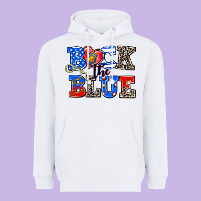 Back The Blue Heavyweight Hoodie Designed By Adodesignshop