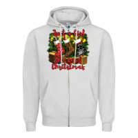 Dove Grey just a girl who loves christmas Zipper Hoodie - RanaPortraitStore