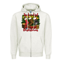 Oatmeal Heather just a girl who loves christmas Zipper Hoodie - RanaPortraitStore