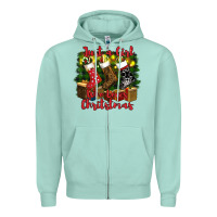 Seafoam just a girl who loves christmas Zipper Hoodie - RanaPortraitStore