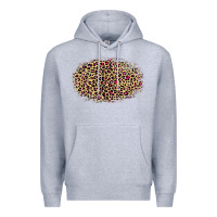 Heather Grey Leopard Pattern Premium Hoodie - RanaPortraitStore