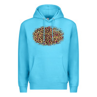 Ocean Blue Leopard Pattern Premium Hoodie - RanaPortraitStore