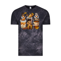 Cloud Black Coffee gnome Vintage Tee - BarkalooDesign