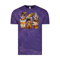Cloud Purple Coffee gnome Vintage Tee - BarkalooDesign