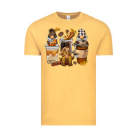 Vintage Mustard Coffee gnome Vintage Tee - BarkalooDesign