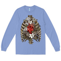 Colony Blue Skeleton Rib Cage Heart Long Sleeve Tee - RanaPortraitStore