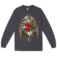 Smoke Skeleton Rib Cage Heart Long Sleeve Tee - RanaPortraitStore