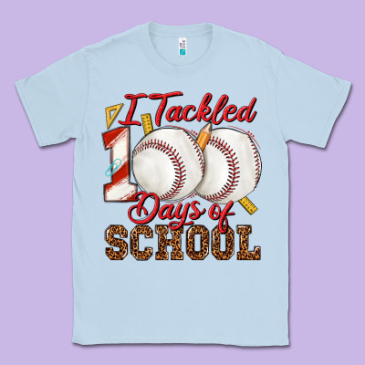 I Tackled 100days Of School Baseball Classic Tee Designed By Texasbilliewilder