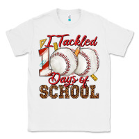 White i tackled 100days of school baseball Classic Tee - texasbilliewilder