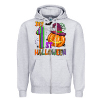 Heather Grey my 1st halloween Zipper Hoodie - Zillion Design Studio
