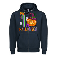 Navy my 1st halloween Zipper Hoodie - Zillion Design Studio