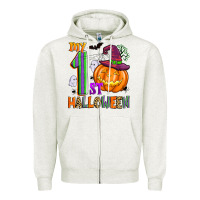 Oatmeal Heather my 1st halloween Zipper Hoodie - Zillion Design Studio