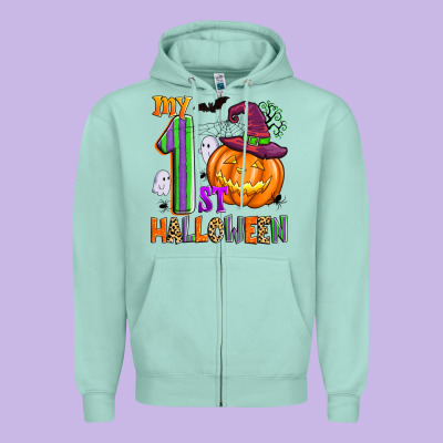My 1st Halloween Zipper Hoodie Designed By Zillion Design Studio