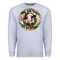 Heather Grey Christmas cow bells ring are you listening Premium Sweatshirt - Artiststas