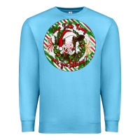 Ocean Blue Christmas cow bells ring are you listening Premium Sweatshirt - Artiststas