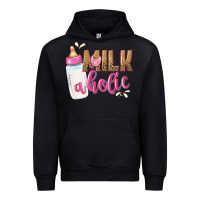Black milkaholic girls Urban Hoodie - NancyCooperArtShop