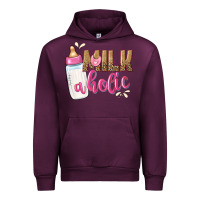 Mauve Wine milkaholic girls Urban Hoodie - NancyCooperArtShop