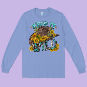 Keep It Wild Tbw Long Sleeve Tee Designed By Texasbilliewilder