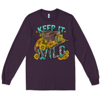 Plum keep it wild tbw Long Sleeve Tee - texasbilliewilder