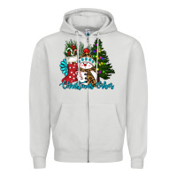 Dove Grey christmas vibes Zipper Hoodie - RanaPortraitStore