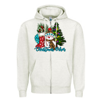 Oatmeal Heather christmas vibes Zipper Hoodie - RanaPortraitStore