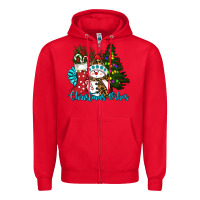 Red christmas vibes Zipper Hoodie - RanaPortraitStore