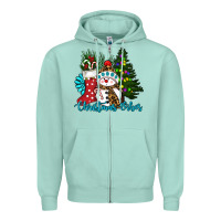 Seafoam christmas vibes Zipper Hoodie - RanaPortraitStore
