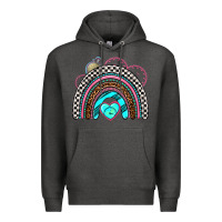 Charcoal Heather race rainbow Premium Hoodie - AdoDesignShop